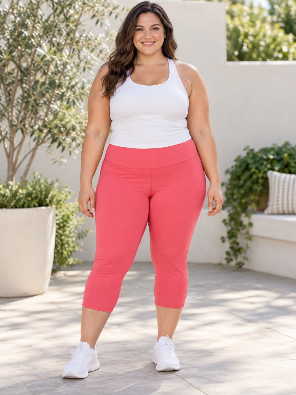 NWOT Athleta Coral Capri Leggings with High-Rise Waist Size 3X